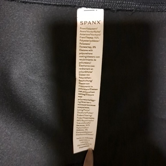 Spanx Luxe Black Faux Leather Dress Sleeveless Sheath S Bodycon Goth Party Biker - Picture 6 of 16